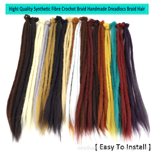 Factory wholesale Dreadlocks Synthetic Braid Hair Extension Crochet Braids Popular Handmade dread locs braiding for women